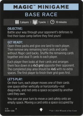 Magic Minigame: Base Race card from Kaldheim
