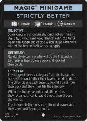 Magic Minigame: Strictly Better card from Kaldheim