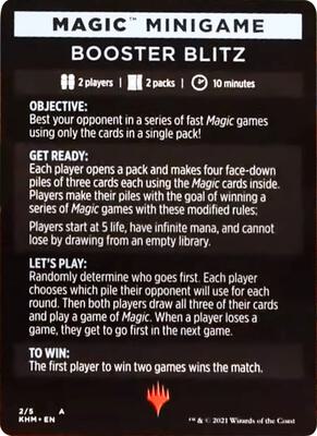 Magic Minigame: Booster Blitz card from Kaldheim