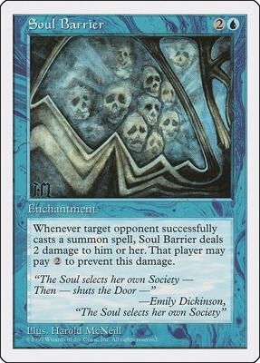 Soul Barrier card from Fifth Edition