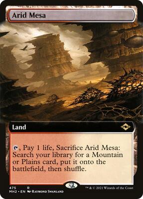 Arid Mesa (Extended Art) card from Modern Horizons 2