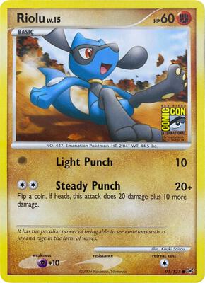 Riolu - 91/127 (SDCC 2009) card from Miscellaneous Cards & Products