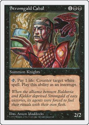 Stromgald Cabal card from Fifth Edition