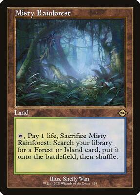 Misty Rainforest (Retro Frame) card from Modern Horizons 2