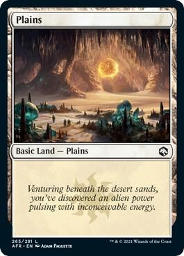Plains (265) card from Adventures in the Forgotten Realms