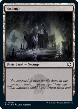 Swamp (273) card from Adventures in the Forgotten Realms