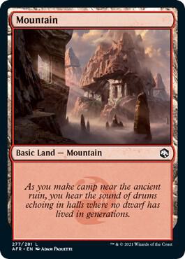 Mountain (277) card from Adventures in the Forgotten Realms