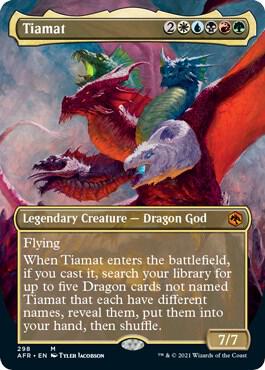 Tiamat (Borderless) card from Adventures in the Forgotten Realms