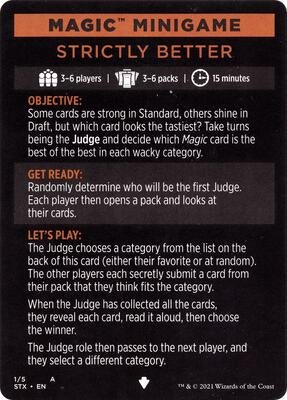 Magic Minigame: Strictly Better card from Strixhaven: School of Mages