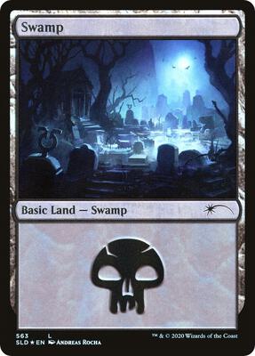 Swamp (563) card from Secret Lair Drop Series