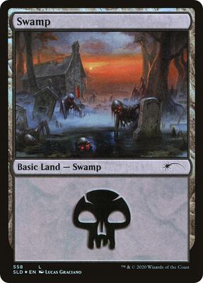 Swamp (558) card from Secret Lair Drop Series