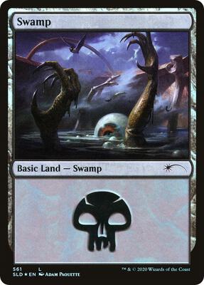 Swamp (561) card from Secret Lair Drop Series