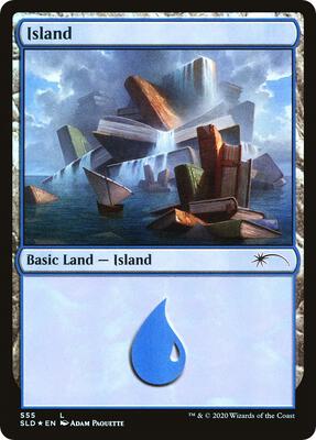 Island (555) card from Secret Lair Drop Series