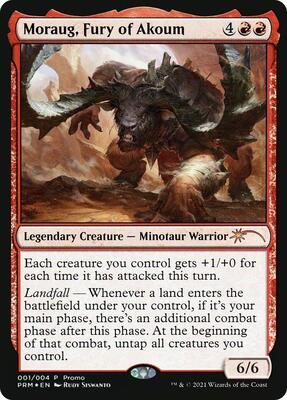 Moraug, Fury of Akoum card from Unique and Miscellaneous Promos