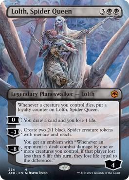 Lolth, Spider Queen (Borderless) card from Adventures in the Forgotten Realms
