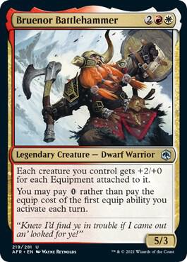 Bruenor Battlehammer card from Adventures in the Forgotten Realms