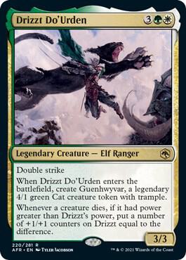 Drizzt Do'Urden card from Adventures in the Forgotten Realms