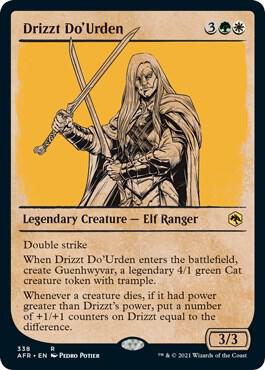 Drizzt Do'Urden (Showcase) card from Adventures in the Forgotten Realms