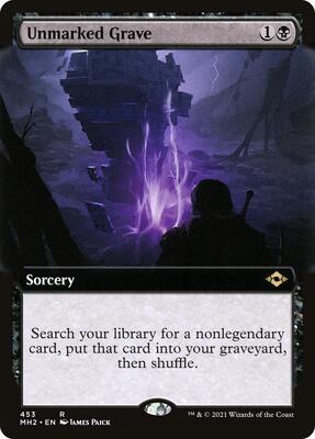 Unmarked Grave (Extended Art) card from Modern Horizons 2
