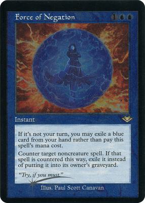 Force of Negation (Retro Frame) (Foil Etched) card from Modern Horizons