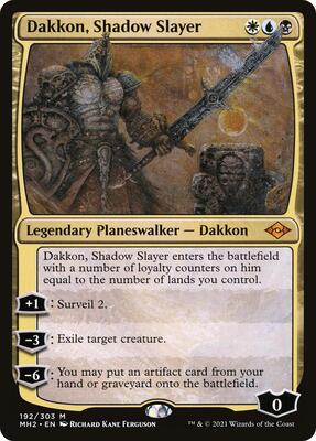 Dakkon, Shadow Slayer card from Modern Horizons 2
