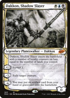 Dakkon, Shadow Slayer (Showcase) card from Modern Horizons 2