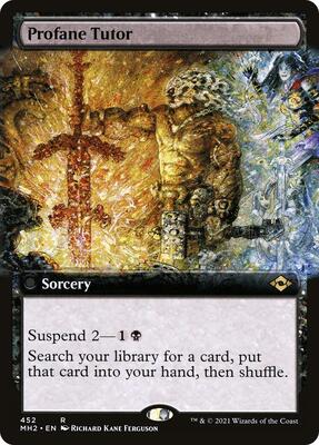 Profane Tutor (Extended Art) card from Modern Horizons 2