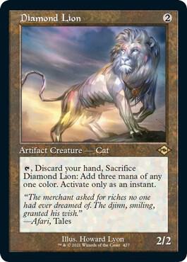 Diamond Lion (Retro Frame) (Foil Etched) card from Modern Horizons 2
