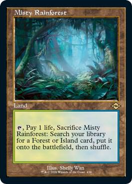 Misty Rainforest (Retro Frame) (Foil Etched) card from Modern Horizons 2
