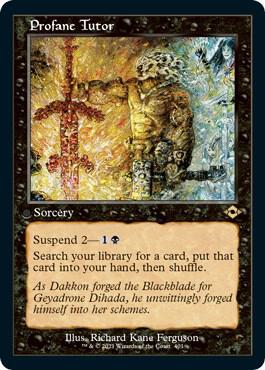 Profane Tutor (Retro Frame) (Foil Etched) card from Modern Horizons 2