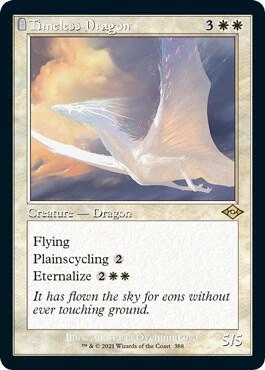 Timeless Dragon (Retro Frame) (Foil Etched) card from Modern Horizons 2