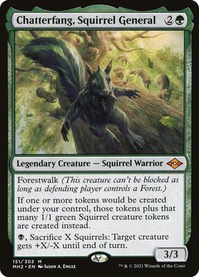 Chatterfang, Squirrel General card from Modern Horizons 2