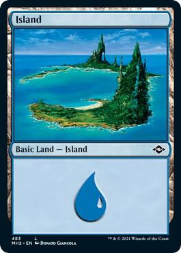 Island (483) (Foil Etched) card from Modern Horizons 2