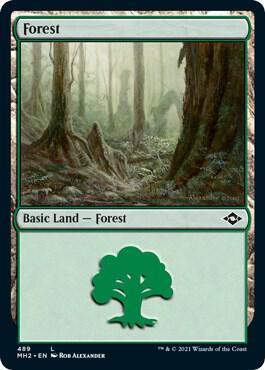 Forest (489) (Foil Etched) card from Modern Horizons 2
