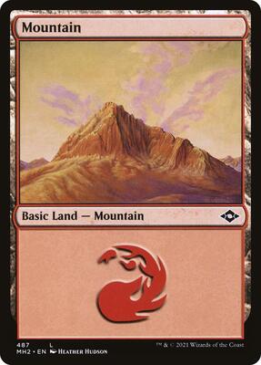 Mountain (487) card from Modern Horizons 2