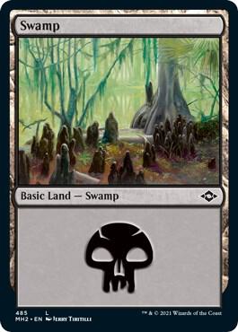 Swamp (485) (Foil Etched) card from Modern Horizons 2