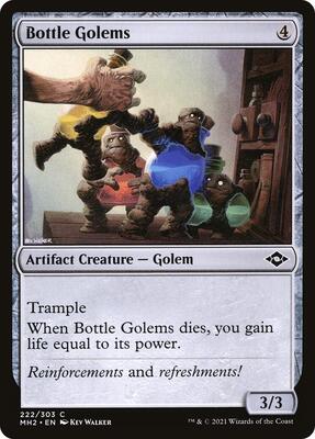 Bottle Golems card from Modern Horizons 2