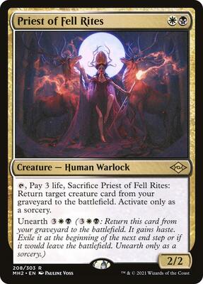 Priest of Fell Rites card from Modern Horizons 2