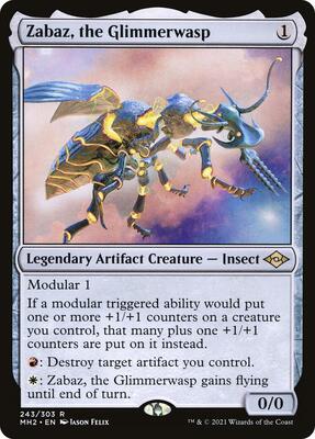 Zabaz, the Glimmerwasp card from Modern Horizons 2