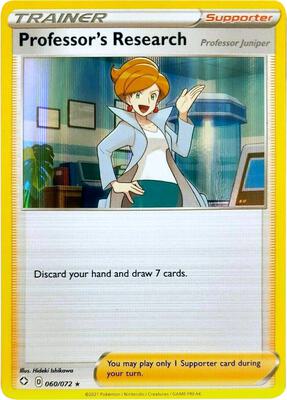 Professor's Research [Professor Juniper] - 060/072 (Line Holo) card from Deck Exclusives