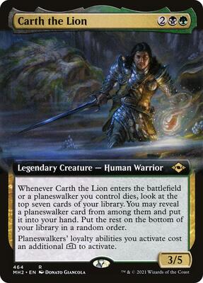 Carth the Lion (Extended Art) card from Modern Horizons 2