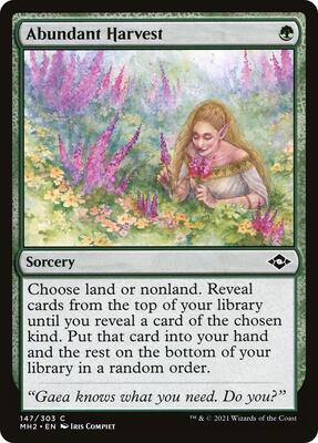 Abundant Harvest card from Modern Horizons 2