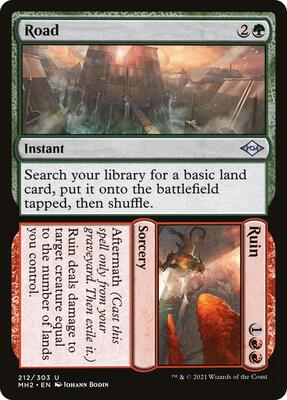 Road // Ruin card from Modern Horizons 2