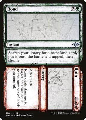 Road // Ruin (Showcase) card from Modern Horizons 2