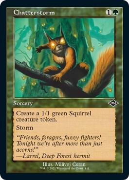 Chatterstorm (Retro Frame) (Foil Etched) card from Modern Horizons 2