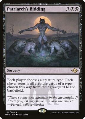Patriarch's Bidding card from Modern Horizons 2