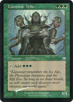 Llanowar Tribe (Retro Frame) (Foil Etched) card from Modern Horizons