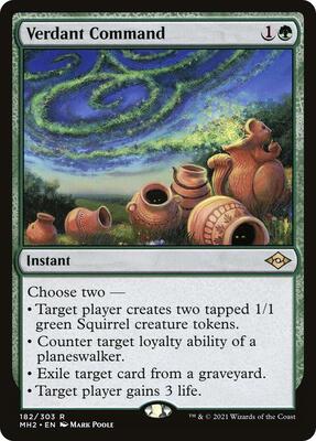 Verdant Command card from Modern Horizons 2