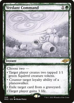 Verdant Command (Showcase) card from Modern Horizons 2
