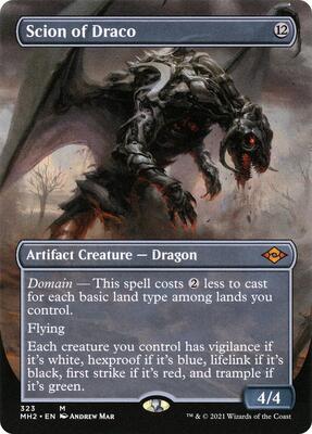 Scion of Draco (Borderless) card from Modern Horizons 2